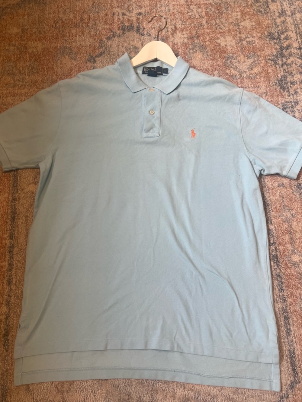 Polo by Ralph Lauren Men's Light Blue Polo Shirt Size Large Preppy